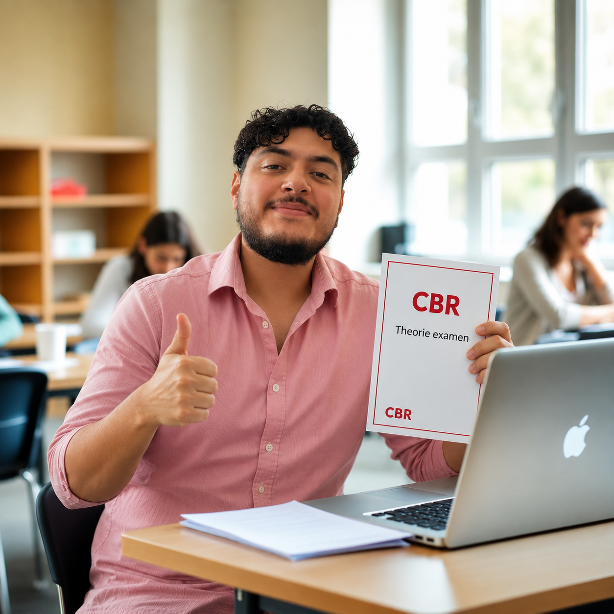 Geslaagde cursist met CBR theorie-examen document